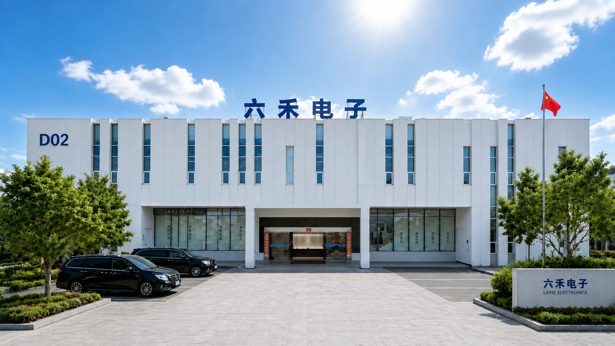 Liuhe Electronics campus and production floor